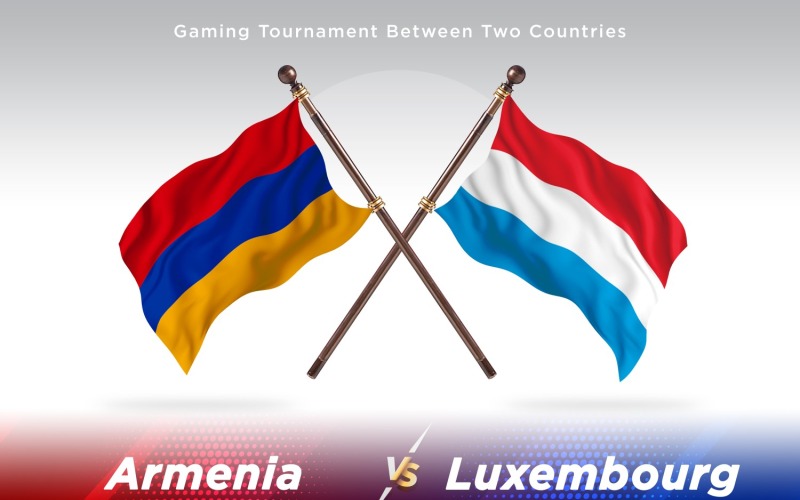 Armenia kontra Luksemburg Dwie flagi