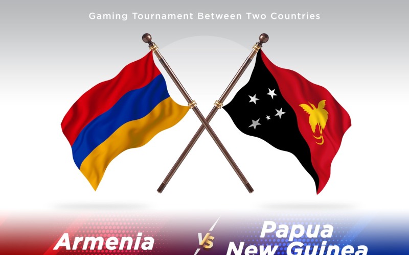 Armenia kontra Papua Nowa Gwinea Dwie flagi