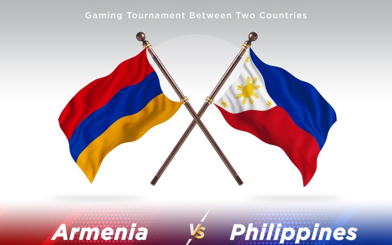 Arménie versus Filipíny dvě vlajky