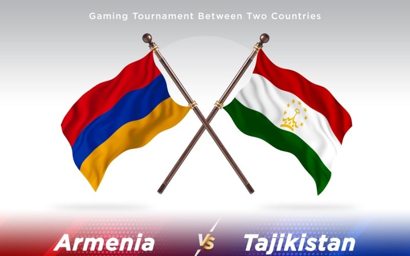 Armenien kontra Tadzjikistan två flaggor