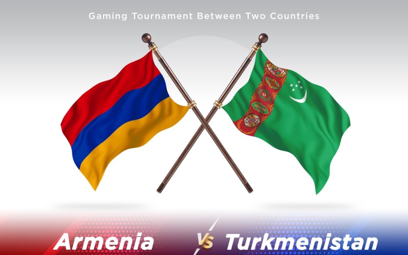 Armenia versus Turkmenistan Two Flags