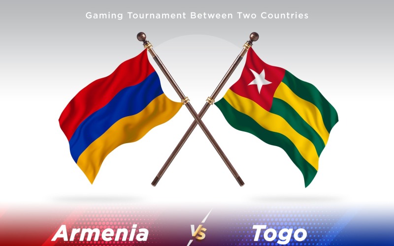 Armenien kontra Togo två flaggor