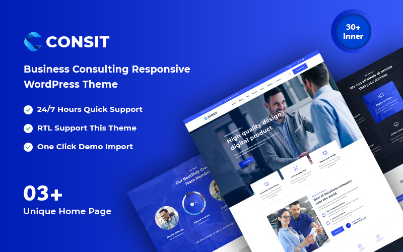 Consit - Thème WordPress réactif pour le conseil aux entreprises