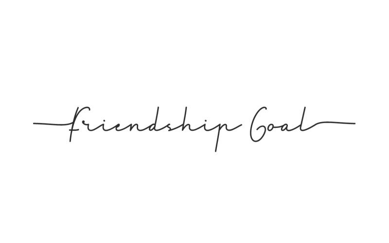 Freundschaftsziel-Signatur-Schriftart