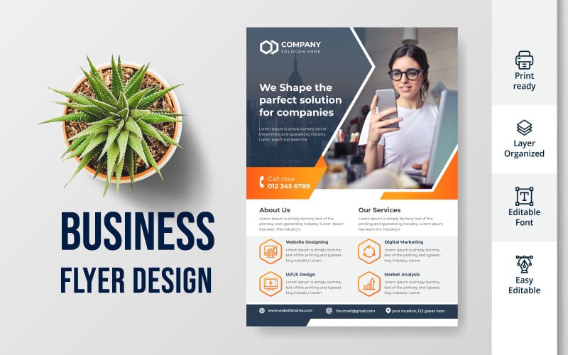 Modern and Minimal Business Flyer Design