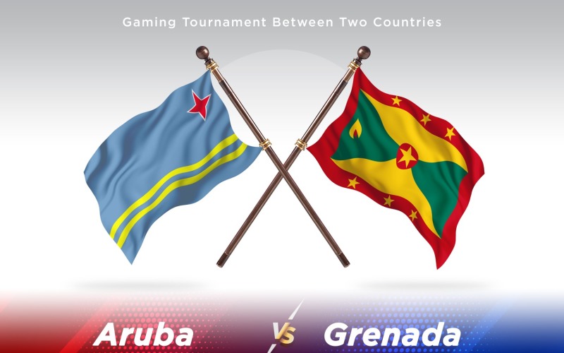 Aruba gegen Grenada Two Flags