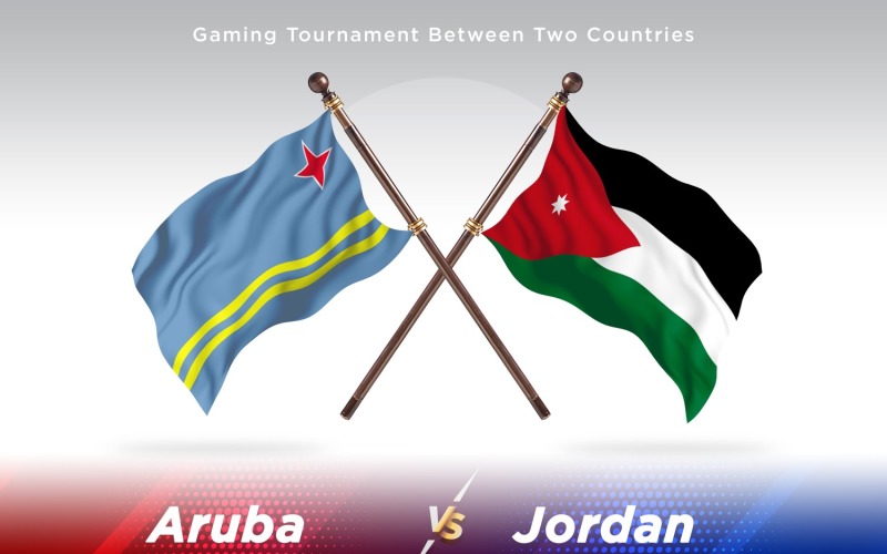Aruba kontra Jordánia két zászló