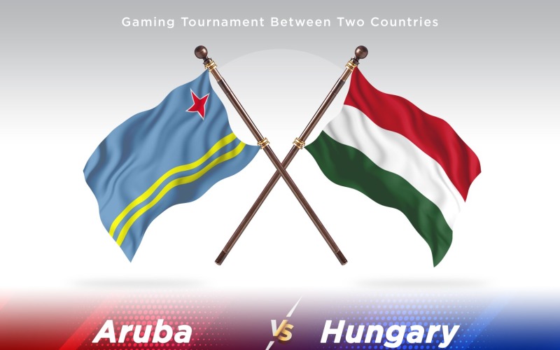 Aruba versus Hungría dos banderas