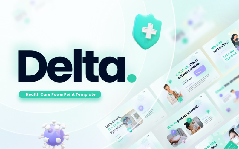 Delta-Corona-Virus PowerPoint-Vorlage