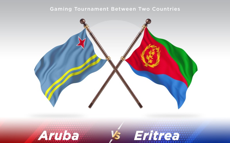 Duas bandeiras de Aruba versus Eritreia
