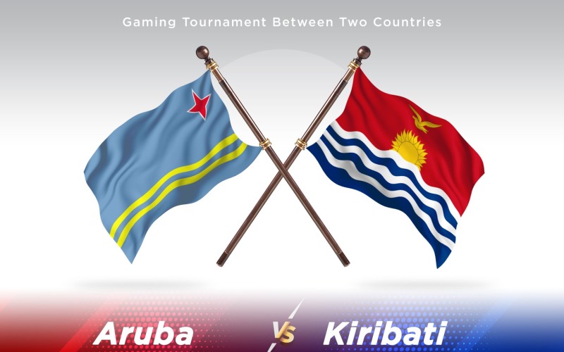 Aruba contre Kiribati deux drapeaux