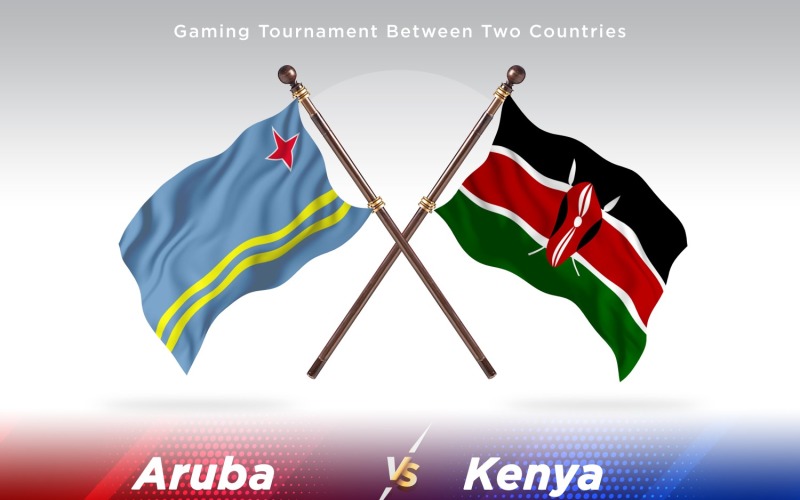 Aruba contro Kenya Two Flags