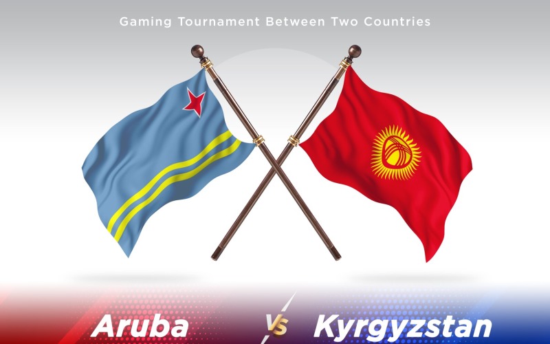 Aruba gegen Kirgisistan Two Flags