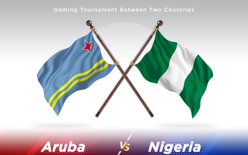 Aruba gegen Nigeria Two Flags