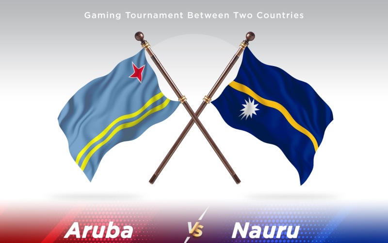 Aruba kontra Nauru två flaggor
