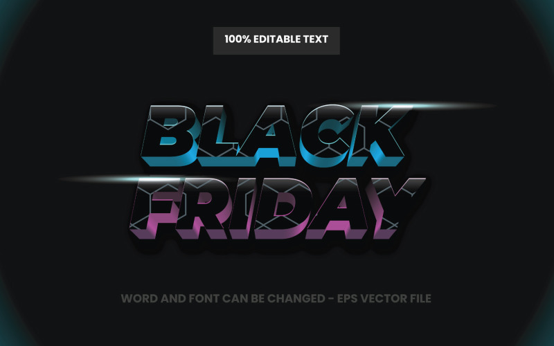 Black Friday Sale Text Effect Illustration