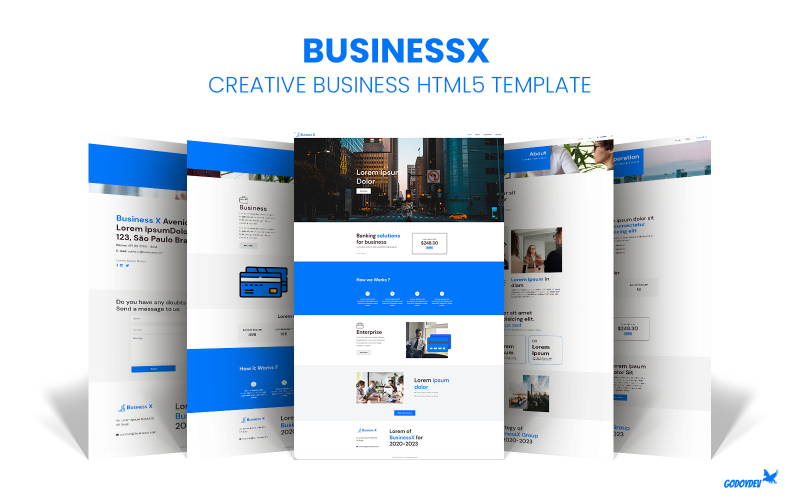 BusinessX - modelo HTML5 de negócios criativos