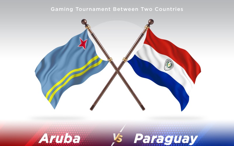 Aruba contre Paraguay deux drapeaux