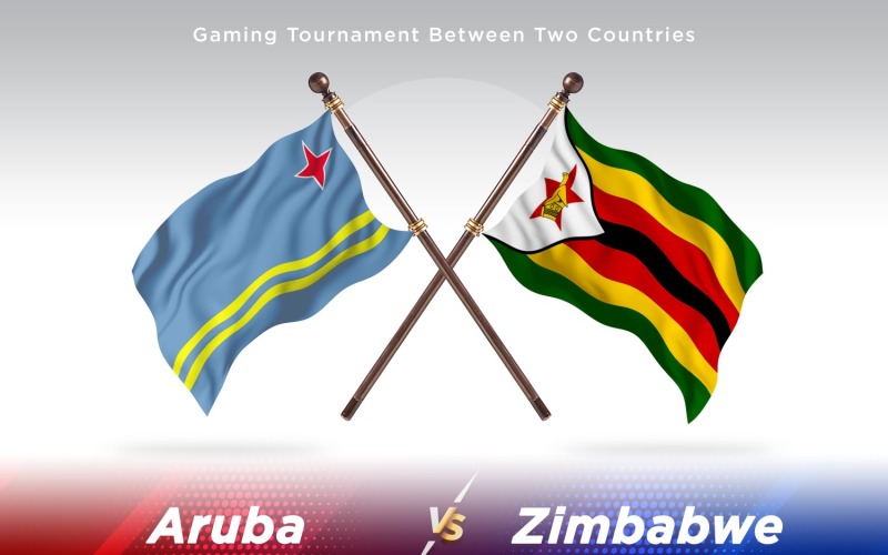 Aruba contre Zimbabwe deux drapeaux