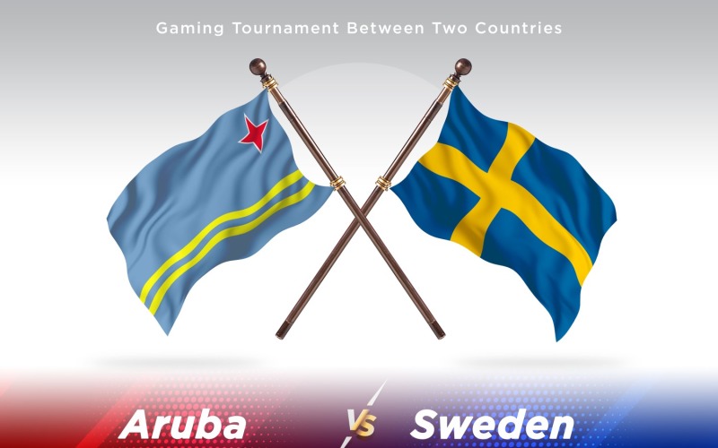 Aruba contro Svezia Two Flags