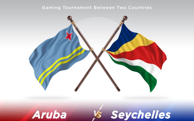 Aruba gegen Seychellen zwei Flaggen