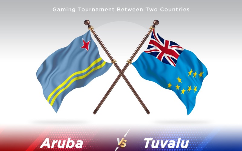 Aruba gegen Tuvalu Two Flags
