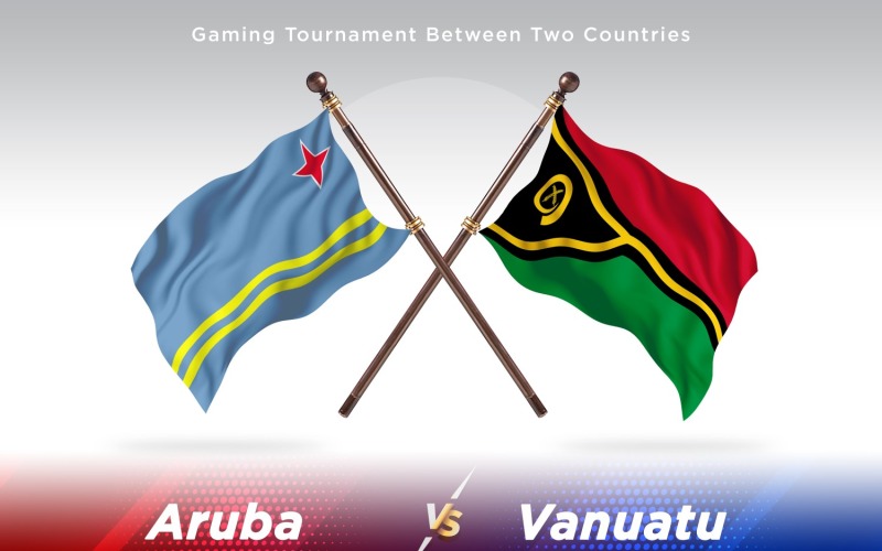 Aruba kontra Vanuatu två flaggor
