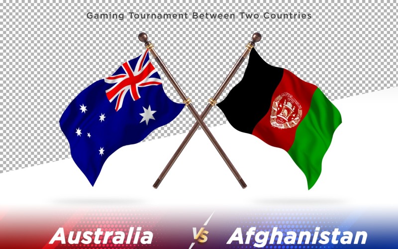 Australie contre Afghanistan deux drapeaux