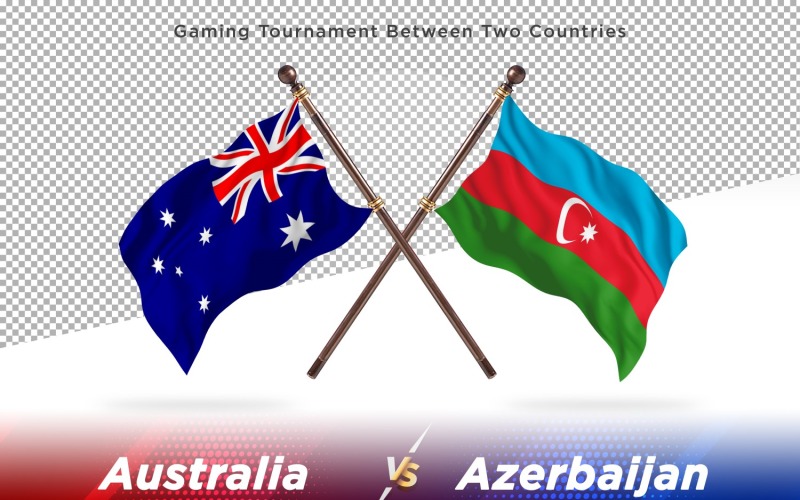 Australië versus Azerbeidzjan Two Flags