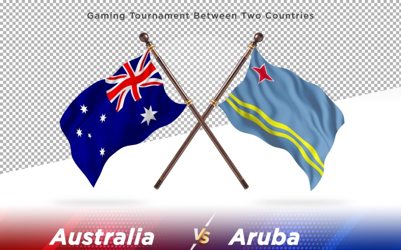 Australien gegen Aruba Two Flags
