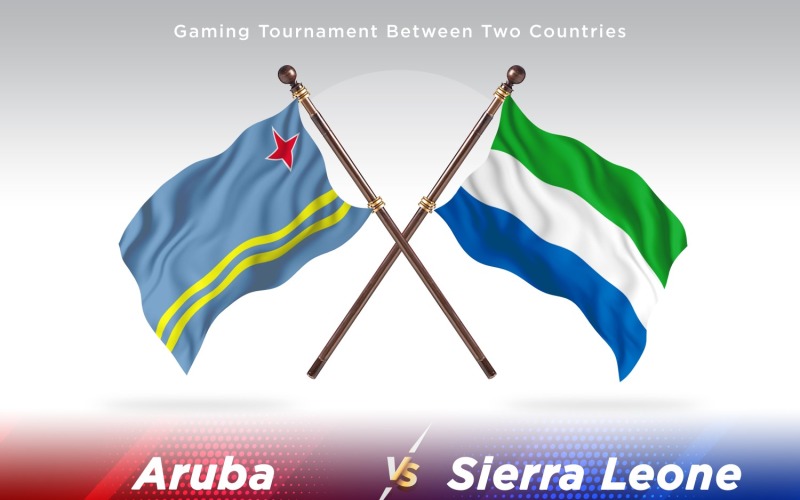 Duas bandeiras de Aruba contra Serra Leoa