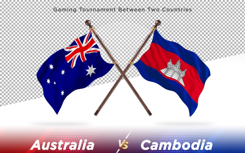 Australia contra Camboya dos banderas
