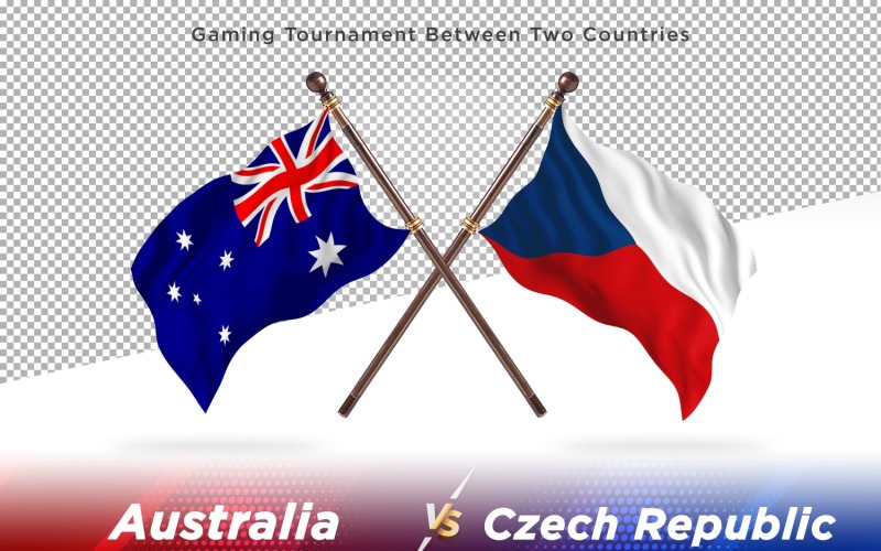 Austrália contra Chipre Two Flags