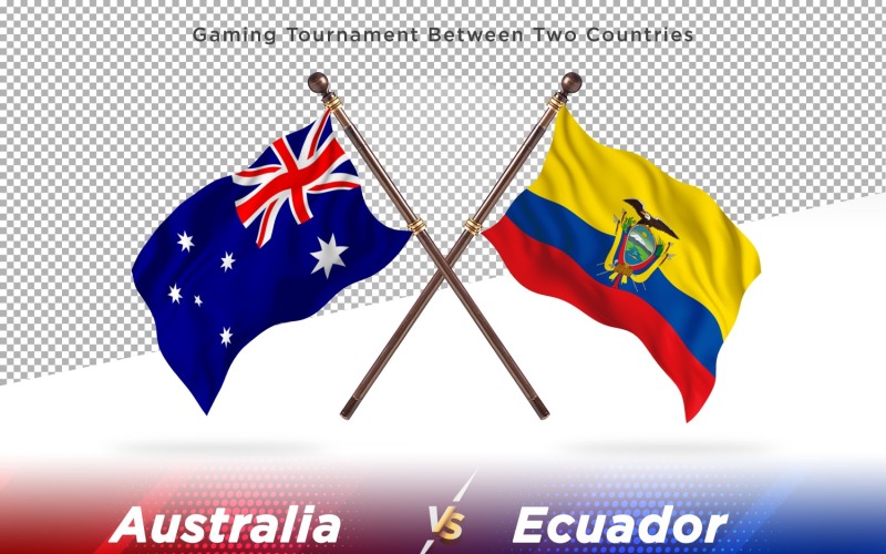 Australia contra Ecuador dos banderas