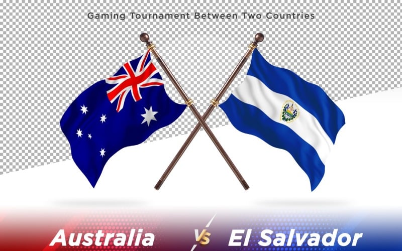 Austrália contra El Salvador Two Flags