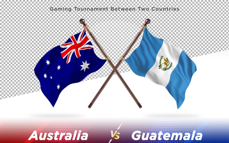 Australia contra Guatemala dos banderas