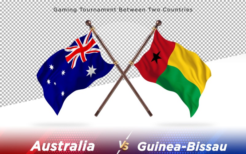 Australia contra Guinea-Bissau Two Flags