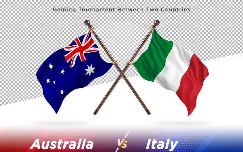 Austrália contra Itália Two Flags