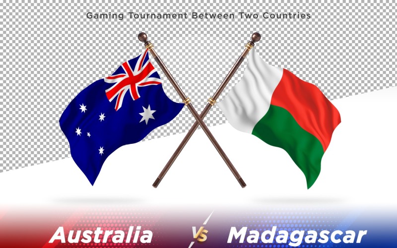 Australia contra Madagascar dos banderas