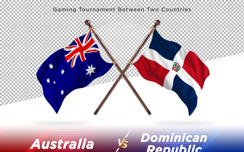 Australia contra República Dominicana dos banderas
