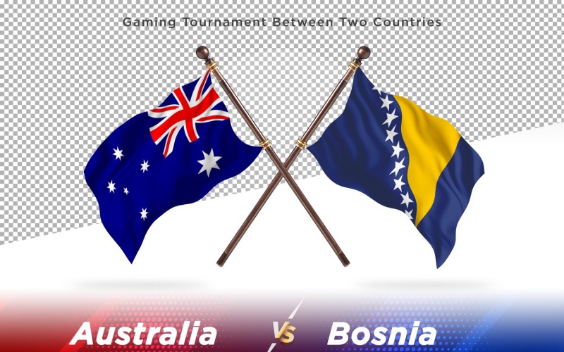 Australia contro Bosnia ed Erzegovina Two Flags