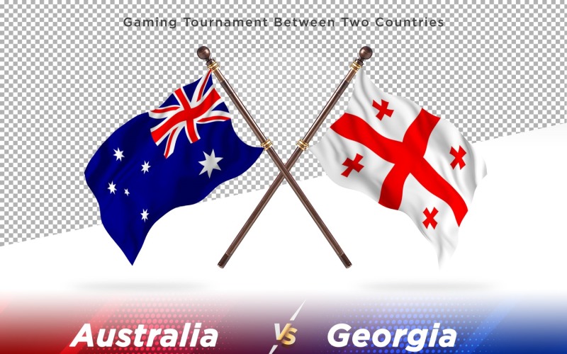 Australia contro Georgia Two Flags