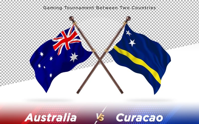 Australia versus Cuba Two Flags