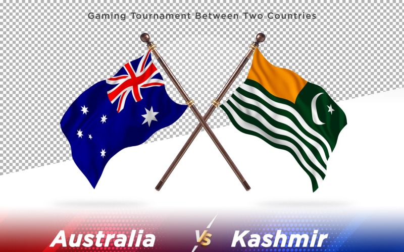 Australia versus Kashmir Two Flags