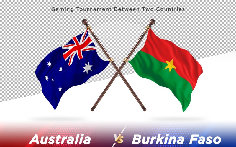 Australië versus Burkina Faso Two Flags