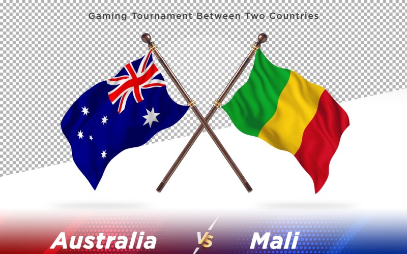Australien gegen Mali Two Flags