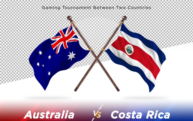Ausztrália a Kongói Köztársaság két zászlóval szemben