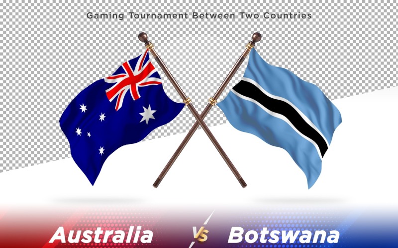Ausztrália kontra Botswana Two Flags