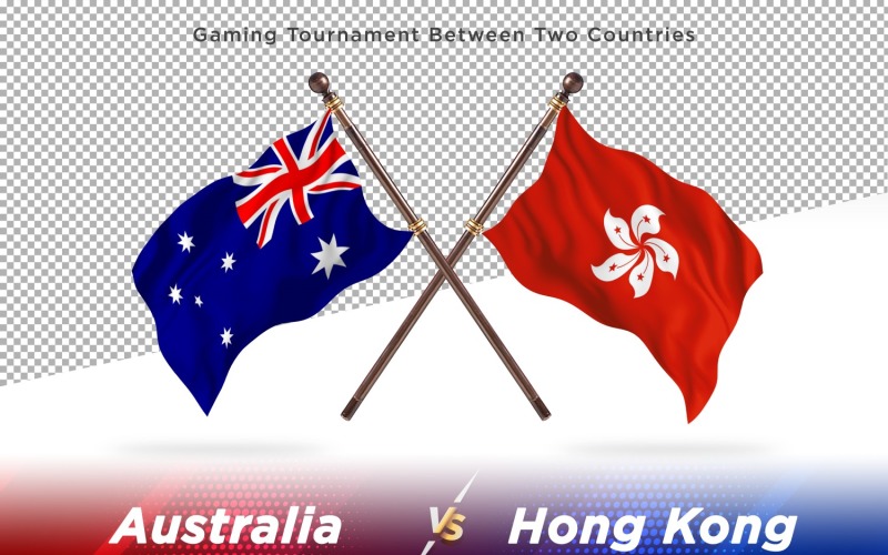 Ausztrália kontra Hongkong két zászló