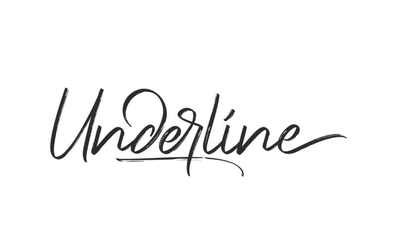 Souligne la police d'écriture manuscrite